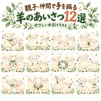 親子・仲間で手を振る羊のあいさつ12選