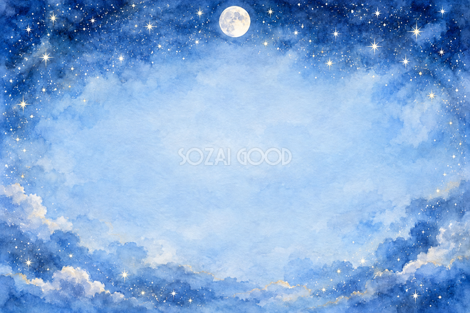 白い星が瞬く空の背景