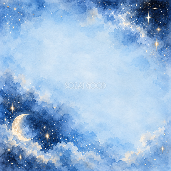 青い空と遠い星の光の背景 青い空と遠い星の光の背景