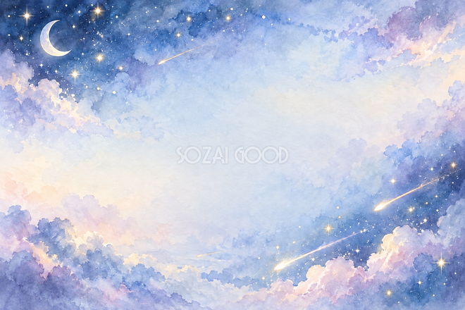 星くずを残す流れ星の背景 星くずを残す流れ星の背景