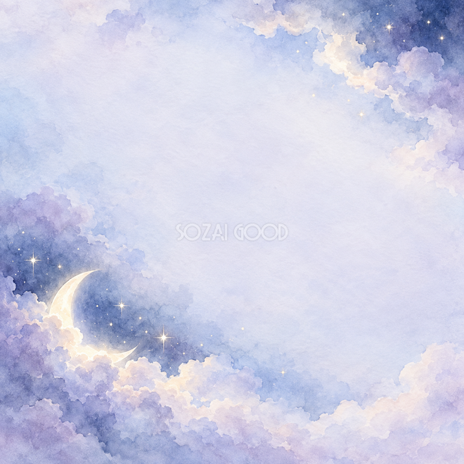 雲の切れ間の月の背景 雲の切れ間の月の背景