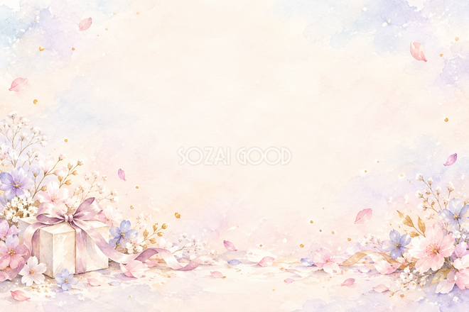 淡い光と花びらの背景 淡い光と花びらの背景