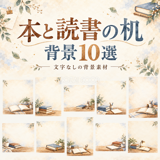 本と読書の机の背景