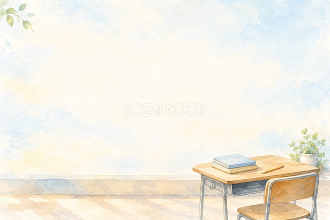 机の教科書と文具の背景