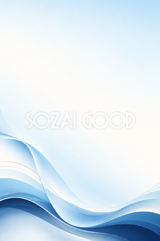 水色の曲線と白い余白の縦長背景｜かっこいい抽象柄の無料イラスト素材 108169
