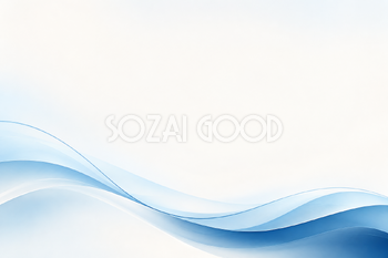 水色の細い流線の横長背景｜かっこいい抽象柄の無料イラスト素材 108176