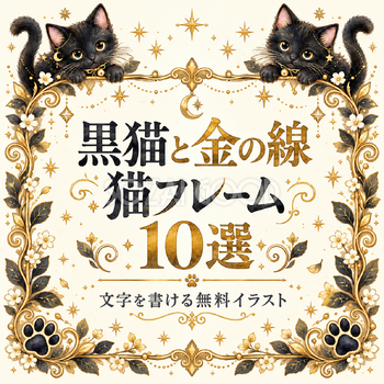 黒猫と金の線フレーム10選