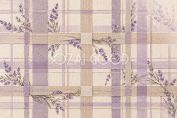 ラベンダーの重なるチェック｜チェック柄背景の無料イラスト素材 109302
