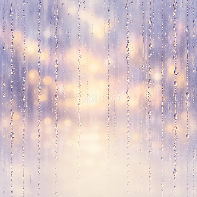 雨のしずくが流れるしま