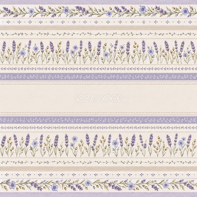 ラベンダーの束の横のストライプ