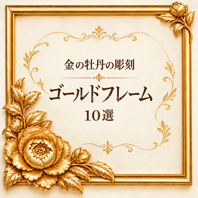 金の牡丹の彫刻フレーム10選