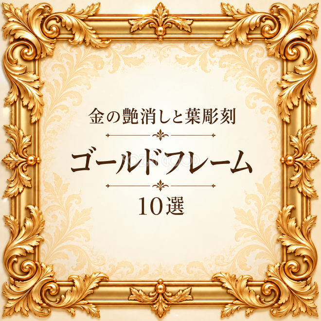 金の艶消しと葉彫刻フレーム10選 金の艶消しと葉彫刻フレーム10選