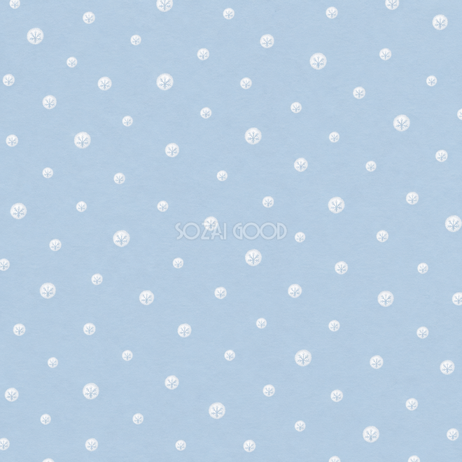 雪の丸の小粒の水玉