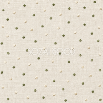 草色の刺繍玉の小粒の水玉｜ドット・水玉背景の無料イラスト素材 109706