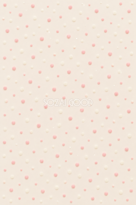 ふわふわの綿丸の小粒の水玉