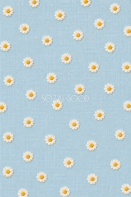丸い花刺繍の水玉