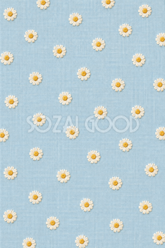 丸い花刺繍の水玉｜ドット・水玉背景の無料イラスト素材 109807