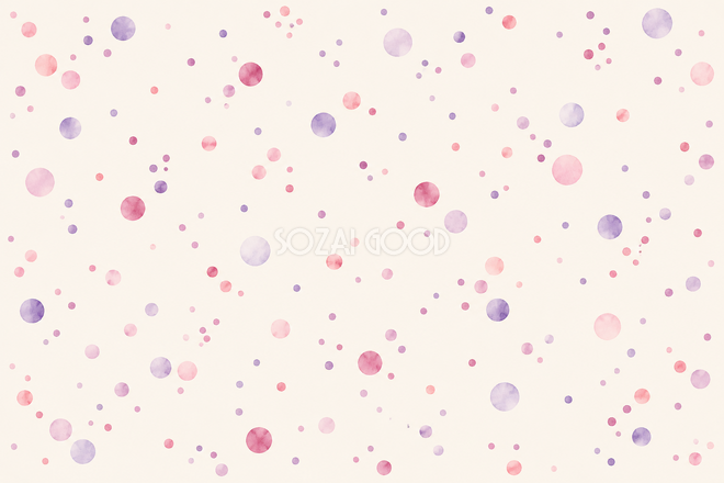 花びらの丸の余白の水玉
