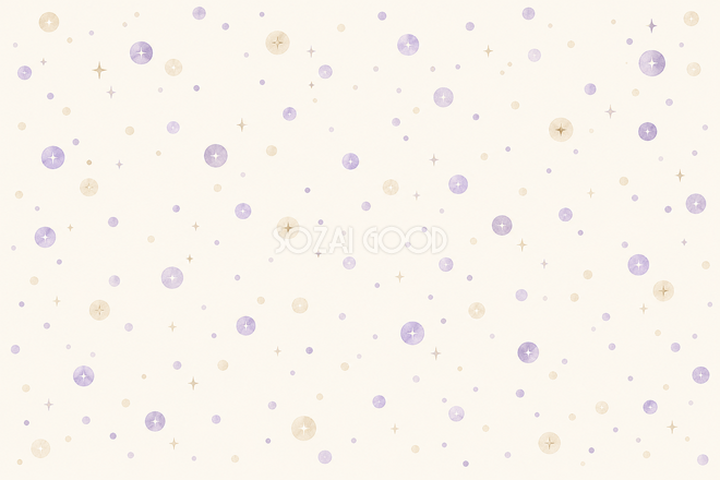星を包む丸の余白の水玉
