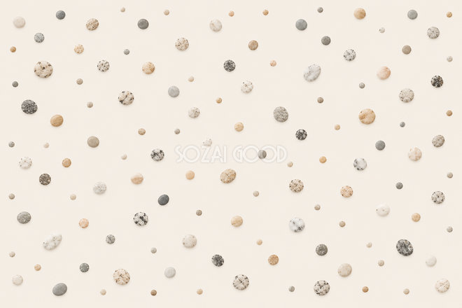 石の丸の余白の水玉