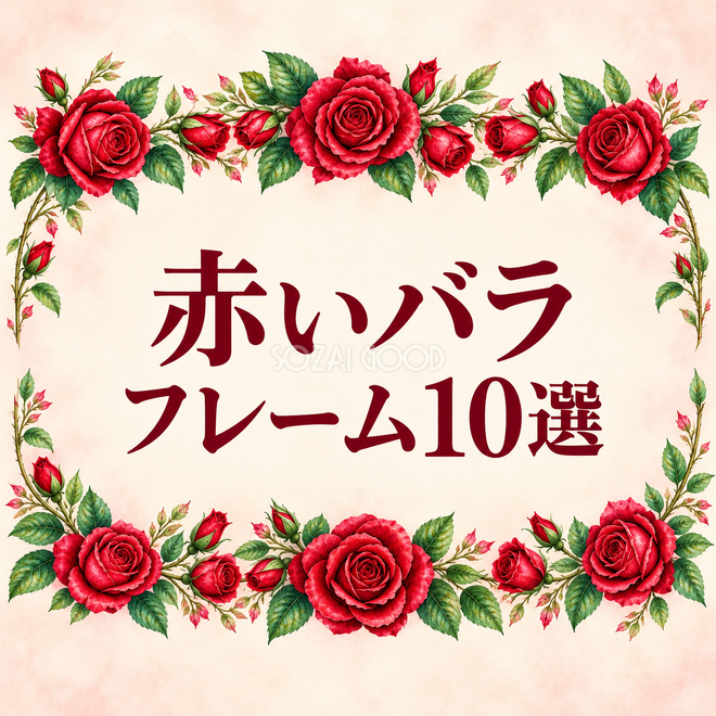 赤いバラフレーム10選 赤いバラフレーム10選