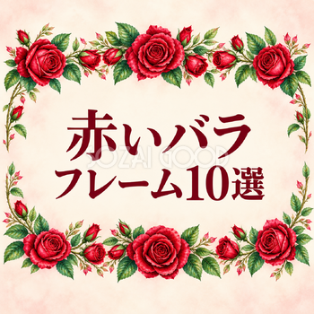 赤いバラフレーム10選