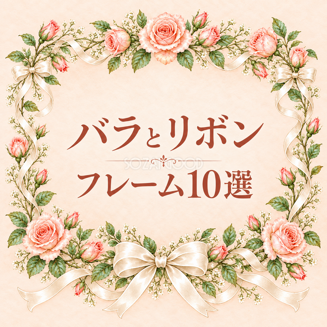 バラとリボンフレーム10選