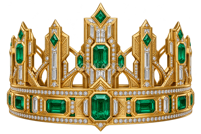 階段形の金の王冠