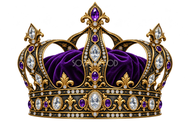 三角アーチの黒金王冠