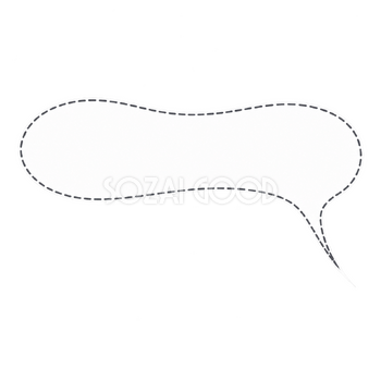 ささやきの点線吹き出し｜無料の吹き出しイラスト素材 110545