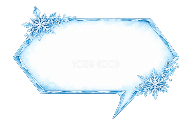 雪の結晶の吹き出し 雪の結晶の吹き出し