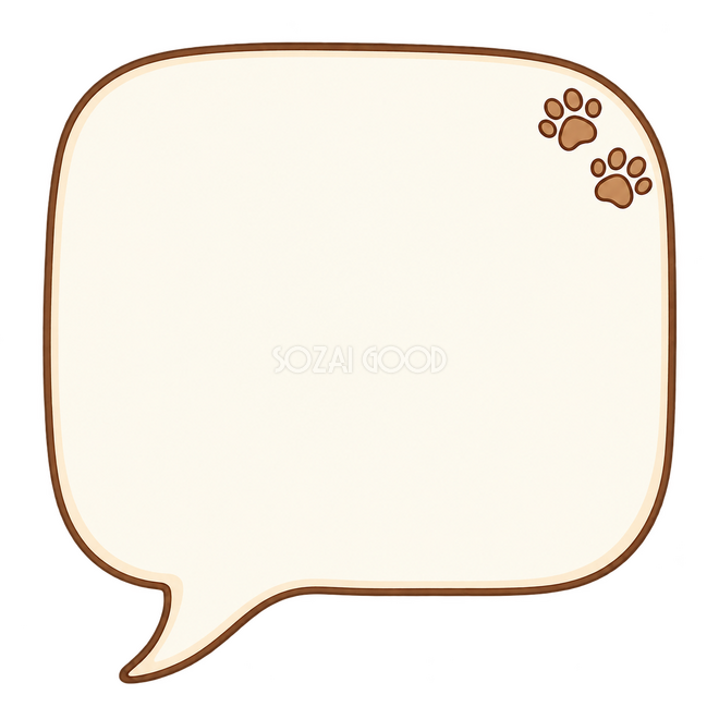 犬の足あと吹き出し 犬の足あと吹き出し