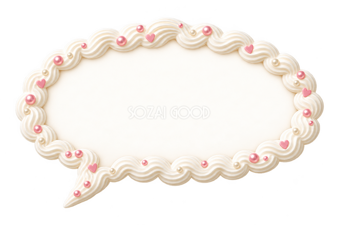 クリームの絞り吹き出し クリームの絞り吹き出し