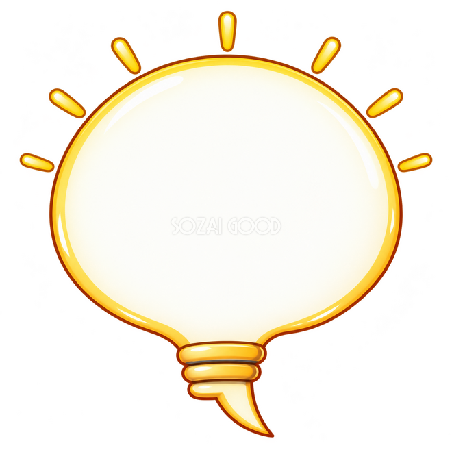 電球のひらめき吹き出し 電球のひらめき吹き出し