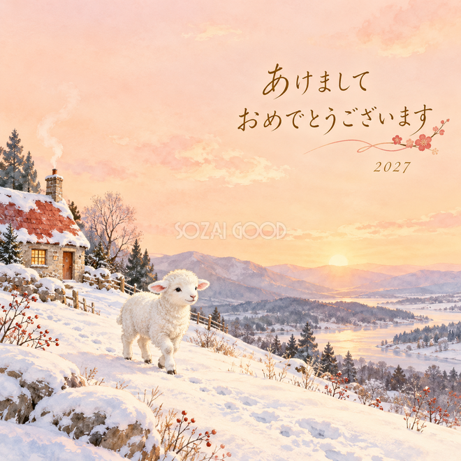 赤い家の朝