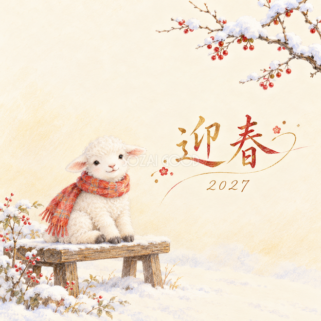 冬のベンチでひと休み