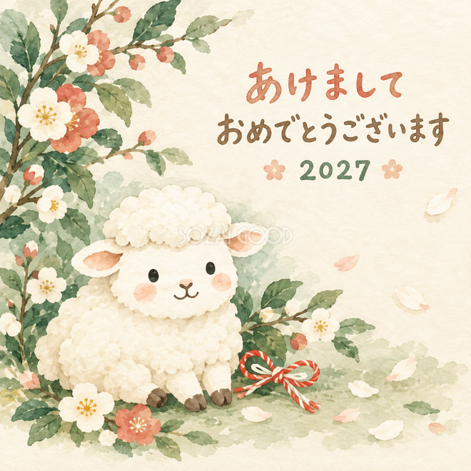 紅白の小さな結び