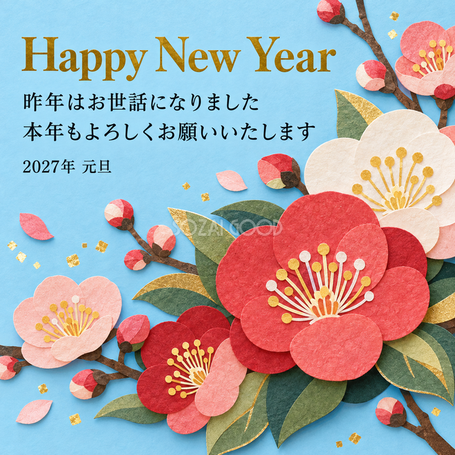梅の紙飾り 梅の紙飾り
