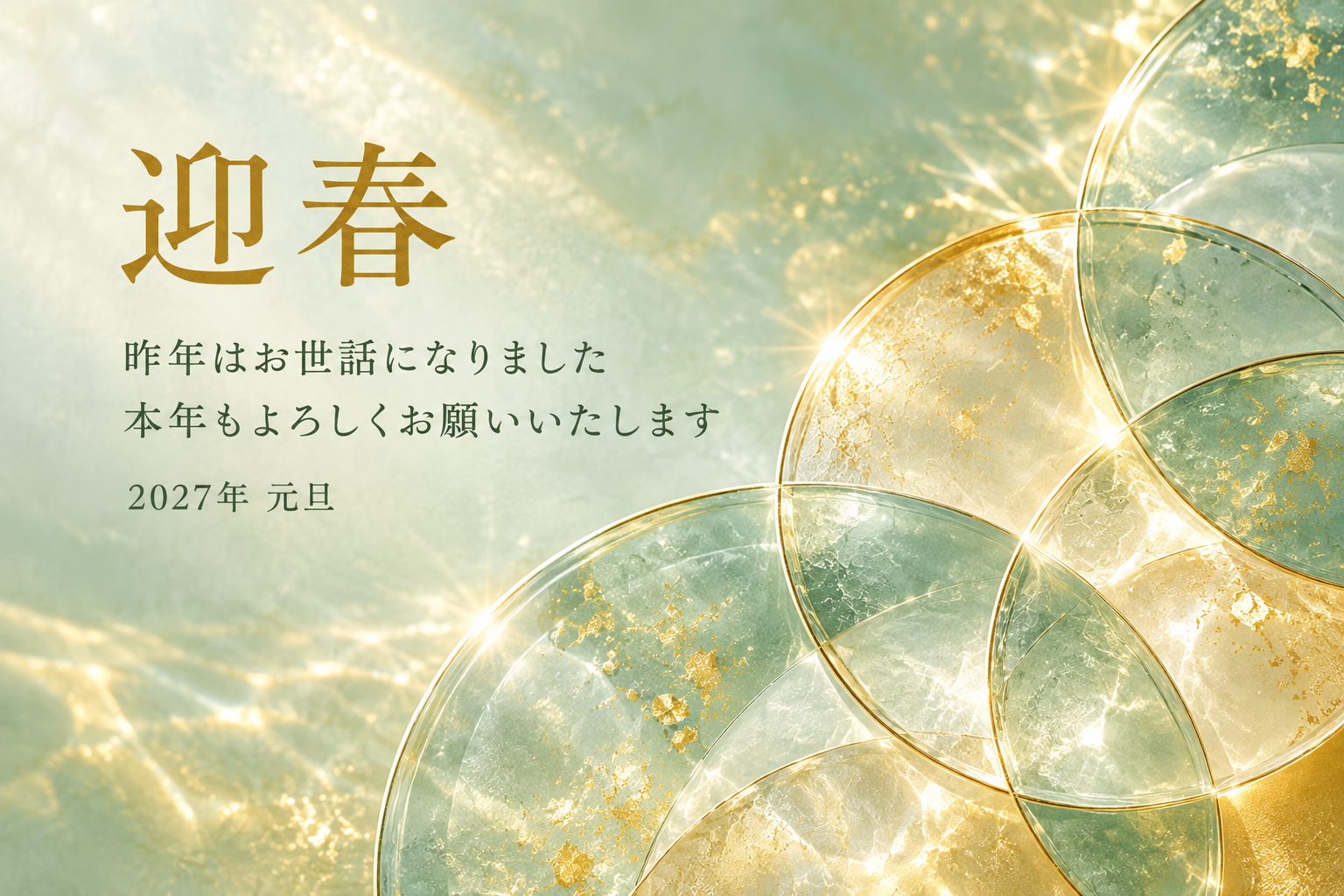 七宝の光｜年賀状背景・無料イラスト素材・文字なし版あり 111154に写真・文字を入れる