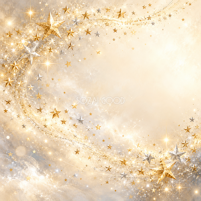 金の星が広がる光 金の星が広がる光