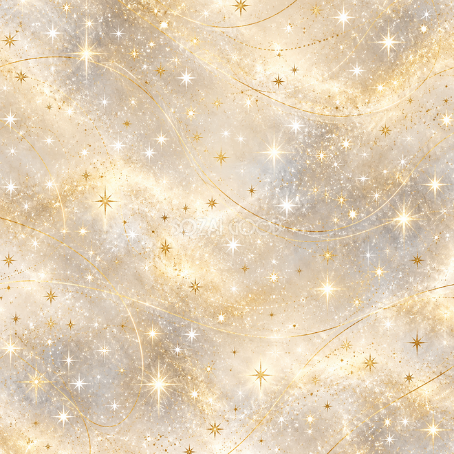 白い星と金の細い弧