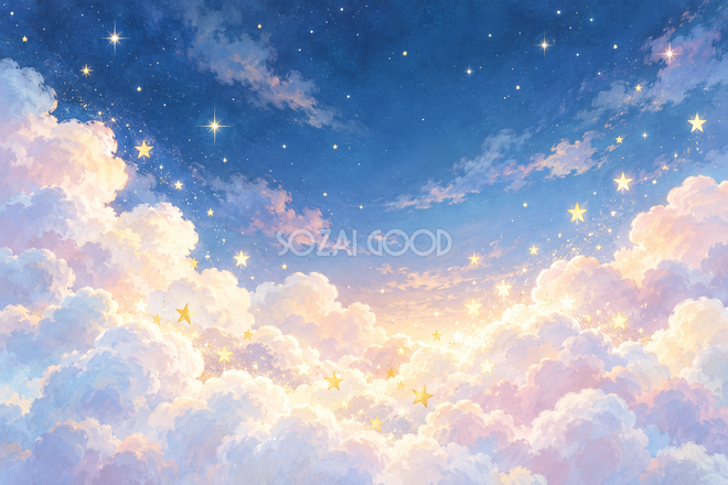 白い雲に浮かぶ星 白い雲に浮かぶ星