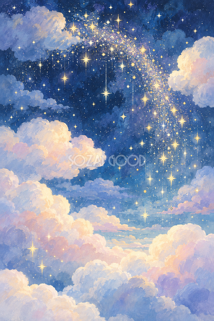 星の雨と丸い雲 星の雨と丸い雲