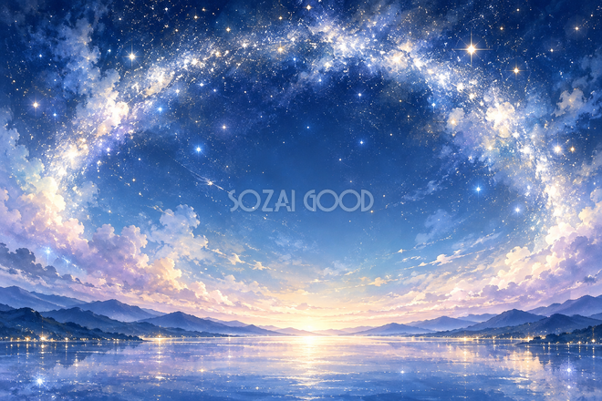 白い星明かりのアーチ