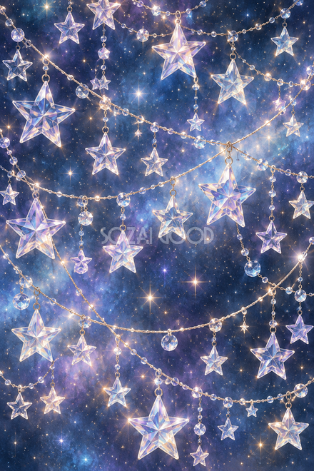 透明な星の輪飾り 透明な星の輪飾り