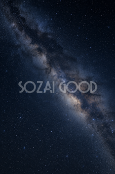 静かな夜空と淡い天の川｜星空の背景の無料イラスト素材 111279