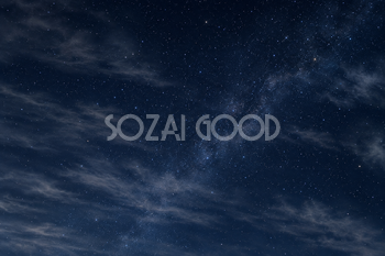 星明かりと薄い夜雲｜星空の背景の無料イラスト素材 111282