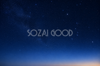 夜明け前の青い星空｜星空の背景の無料イラスト素材 111284