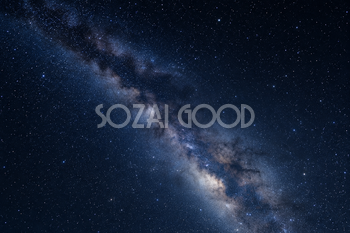 穏やかな夜空と天の川の光｜星空の背景の無料イラスト素材 111286