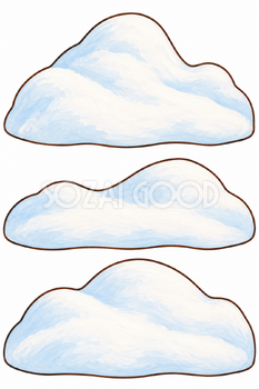 雪の丘｜クリスマス壁面飾りの無料イラスト素材 111873